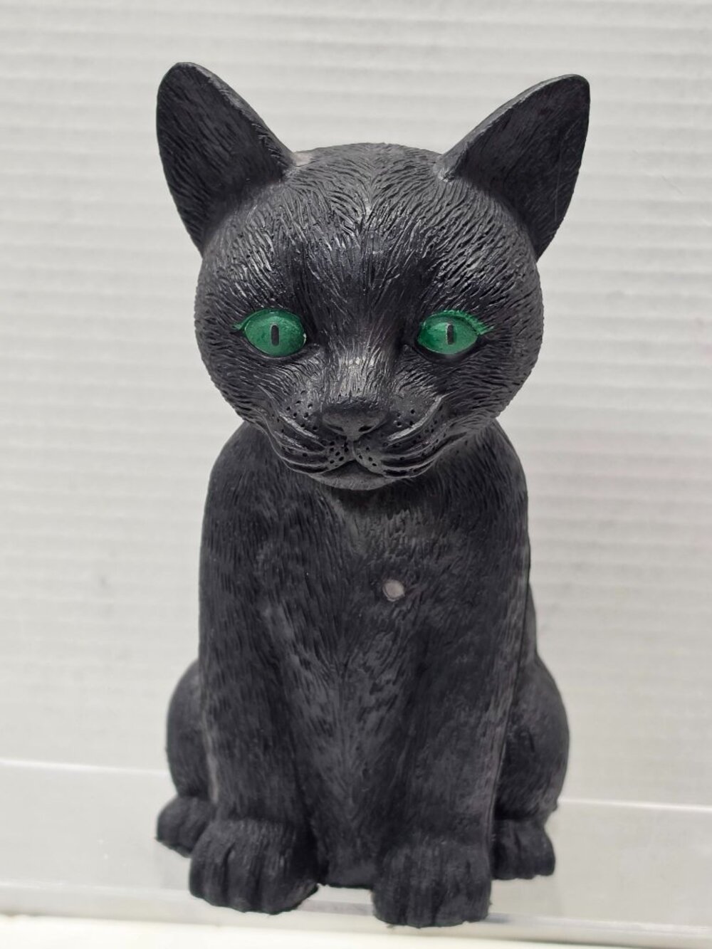 Halloween Spellbound Sitting Black Cat Green Eyes Decorative 7.5" Prop Indoor